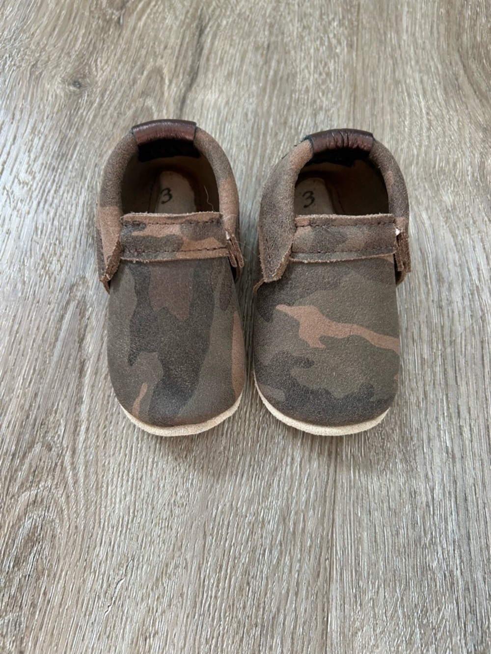 Kids Camouflage Slip-On Shoes - Brown Camo